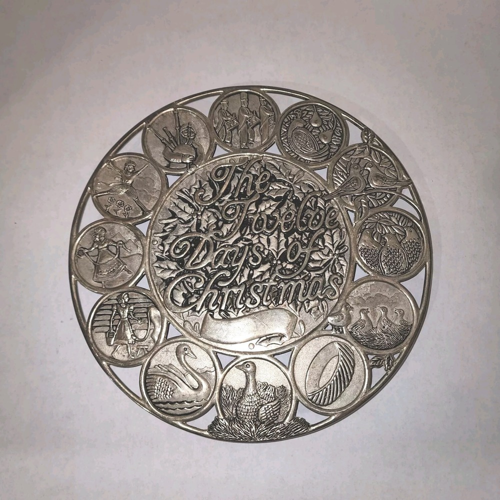 International Silver 12 Days of Christmas Plated Trivet‎
